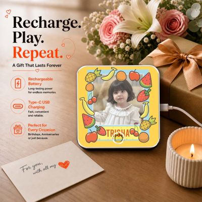 Perosnalized Fruits Theme Musical Fridge Magnet for Kids Gift for Music Lover Birthday Gift for Daughter & Son